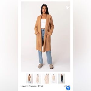 Lovestitch sweater coat. Beautiful camel Color. Stunning and warm.